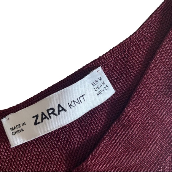 Zara Knit Maroon Tank - Picture 7 of 13